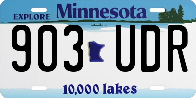 MN license plate 903UDR