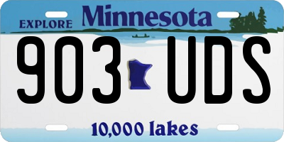 MN license plate 903UDS