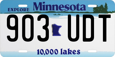 MN license plate 903UDT