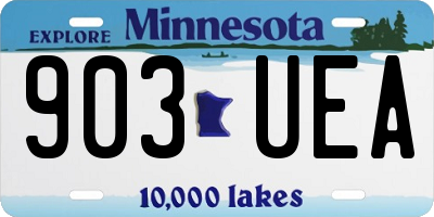 MN license plate 903UEA