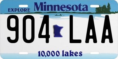 MN license plate 904LAA