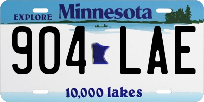 MN license plate 904LAE
