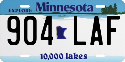 MN license plate 904LAF