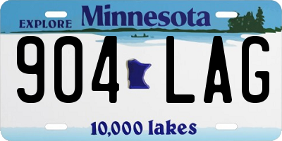 MN license plate 904LAG