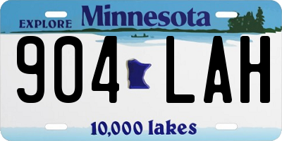 MN license plate 904LAH