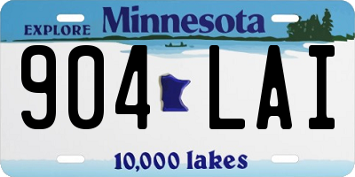 MN license plate 904LAI