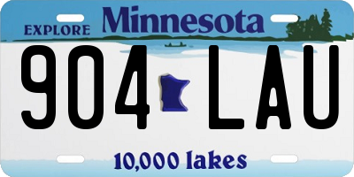 MN license plate 904LAU