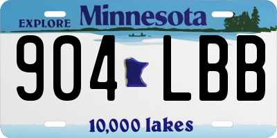 MN license plate 904LBB
