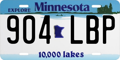 MN license plate 904LBP