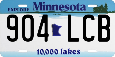 MN license plate 904LCB