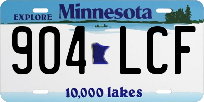 MN license plate 904LCF