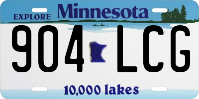 MN license plate 904LCG