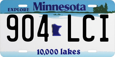 MN license plate 904LCI