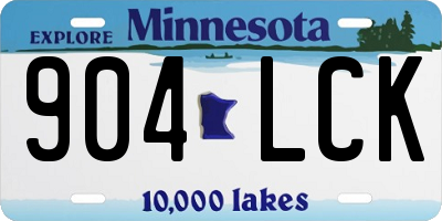 MN license plate 904LCK