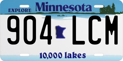 MN license plate 904LCM