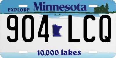 MN license plate 904LCQ