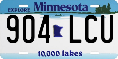 MN license plate 904LCU