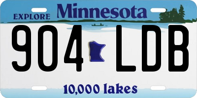 MN license plate 904LDB