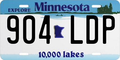 MN license plate 904LDP