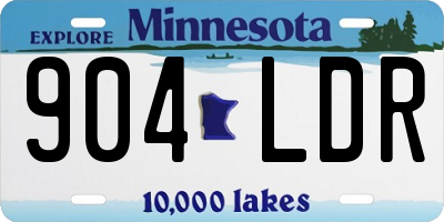 MN license plate 904LDR