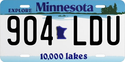 MN license plate 904LDU