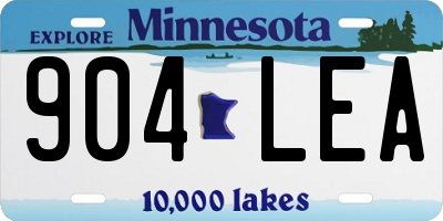 MN license plate 904LEA