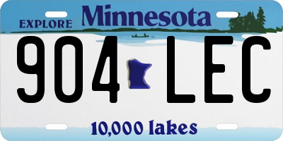 MN license plate 904LEC
