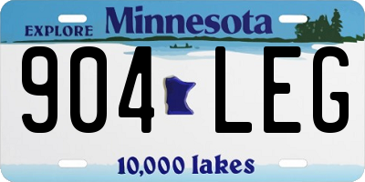 MN license plate 904LEG