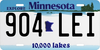 MN license plate 904LEI
