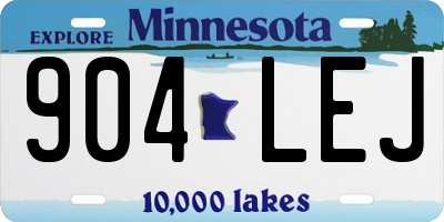 MN license plate 904LEJ