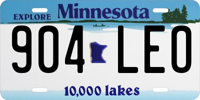 MN license plate 904LEO