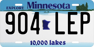 MN license plate 904LEP