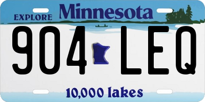 MN license plate 904LEQ