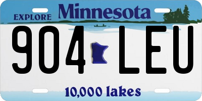 MN license plate 904LEU