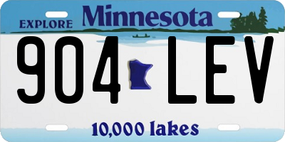 MN license plate 904LEV