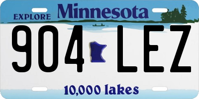 MN license plate 904LEZ
