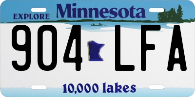MN license plate 904LFA