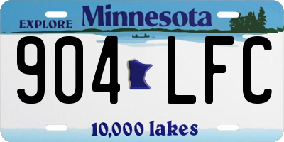 MN license plate 904LFC