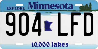 MN license plate 904LFD