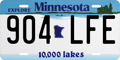 MN license plate 904LFE