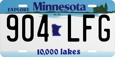 MN license plate 904LFG