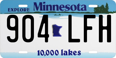 MN license plate 904LFH
