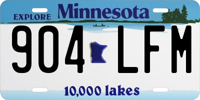 MN license plate 904LFM