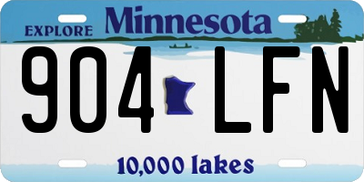MN license plate 904LFN