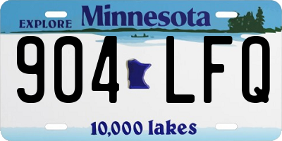 MN license plate 904LFQ