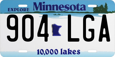 MN license plate 904LGA