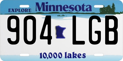 MN license plate 904LGB
