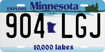 MN license plate 904LGJ