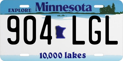 MN license plate 904LGL