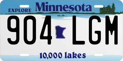 MN license plate 904LGM